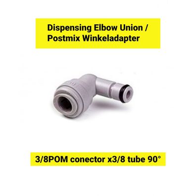 Postmix Winkeladapter 3/8POM conector x 3/8 tube 90