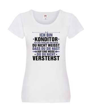 Löse Probleme: Konditor | Konditorei v2 Damen Shirt Weiß
