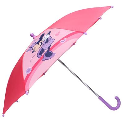 Stockschirm rosa & transparent | Minnie Maus | Kinder Regenschirm