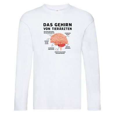 Das Gehirn von Tierärzte | Tierarzt | Arzt | Tiere Long Sleeve Weiß