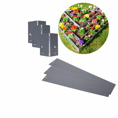 Blumenpyramide 3 Stk 120 x 13,5cm Baumumrandung Pflanzringe Beeteinfassung