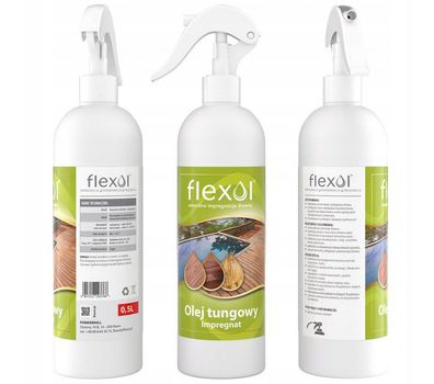 Natürlicher Tungöl Holzschutz 0,5 L - Reines Tungöl FLEXOL