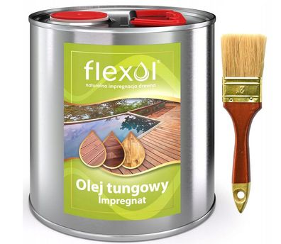 Tungöl für Holz 2,5L - naturreines Holzöl zur Imprägnierung und Pflege Flexol