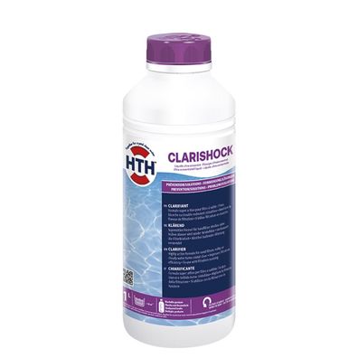 HTH ClariShock 1 Liter Trübungsentferner flüssig gegen Schmutzpartikel Pool