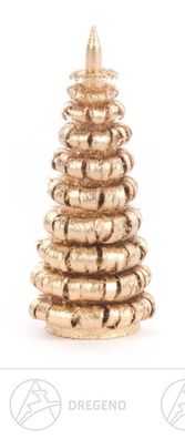 Baum Ringelbäumchen ohne Stamm, vergoldet H=ca 4 cm NEU Erzgebirge Holzbaum