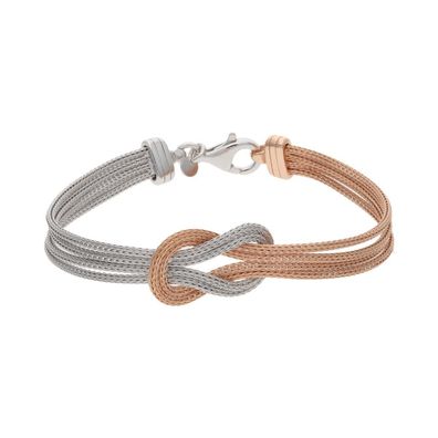JuwelmaLux Armband 925/000 Sterling Silber bicolor JL47-03-0046
