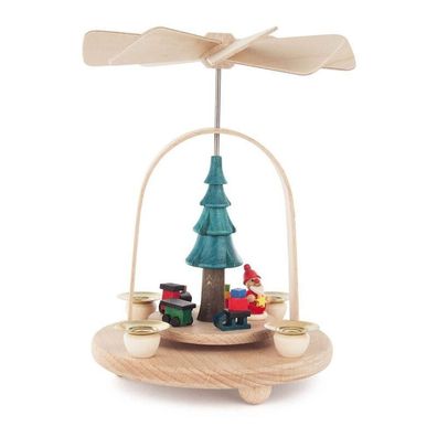 Pyramide mit Weihnachtsmann BxHxT 15x19x15cm NEU Tischpyramide Holzpyramide