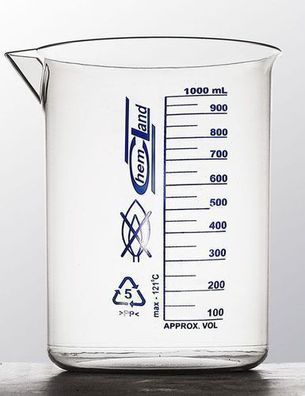 PP Becher blaue Skala... 5000ml Chemland