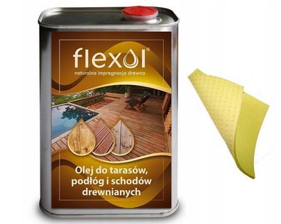 Flexol Pflegeöl natur für geölte Holzoberflächen terrasse, Boden, Treppe 1L