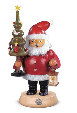 Räucherfigur Räuchermann mittelgroß Weihnachtsmann mit Baum (BxH):13x23cm NEU