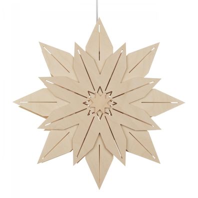 Weihnachtsstern natur mit elektrischer Beleuchtung BxHxT 30x30x6cm NEU