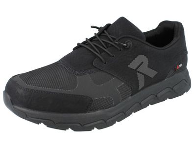 RIEKER R-Evolution Foilmatt Herren Sneaker Halbschuhe Schnürhalbschuhe schwarz