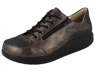 FINN Comfort Finnamic Hachiouji Damen Halbschuhe Schnürschuhe kupfer Glattleder
