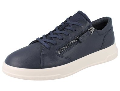 ECCO Move Damen Halbschuhe Sneaker mit Reißverschluss dunkelblau Glattleder