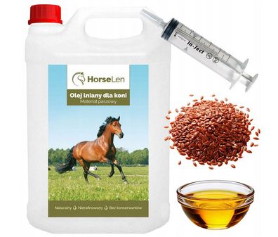 Premium Leinöl Kaltgepresst für Pferde, Hunde und andere Tiere 100% rein Flexol