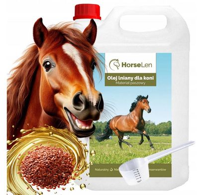 Premium Leinöl Kaltgepresst für Pferde, Hunde und andere Tiere 100% rein 4l Flexol