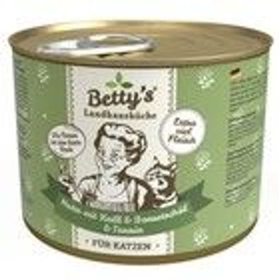 Bettys Landhausküche Dose für Katze - mit Huhn & Kalb 6 x 200g