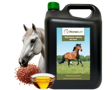 Natürliches LEINÖL FÜR Pferde 5L Frisch und gesund Horselen