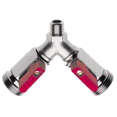 Absperrhahn für Druckminderer 2 - leitig