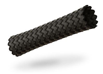 Viablue Geflechtschlauch / Black Medium / Gewebe / Meterware / Kabel 5-13 mm