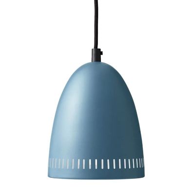 Superliving Metall Pendellampe Dynamo klein matt rauchblau