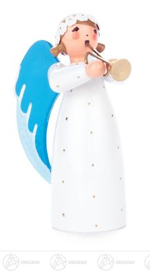 Engel mit Trompete stehend H=ca 7 cm NEU Erzgebirge Weihnachtsfigur Holzfigur