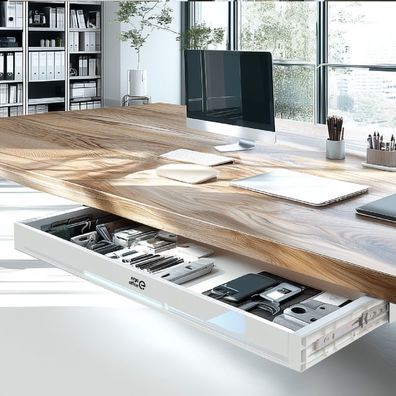 Schublade Ergo Office ER-302 W Flache Schubladenunterbau 75,8 cm weiß
