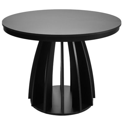 Selsey Diciffy - Ausziehbarer Esstisch Schwarz 100-140 x 100 cm