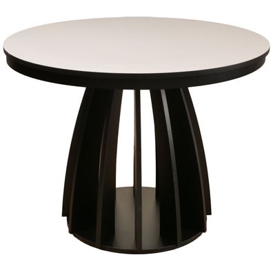 Selsey Diciffy - Ausziehbarer Esstisch Greige/Schwarz 100-140 x 100 cm