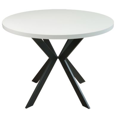 Selsey Callions - Ausziehbarer Esstisch Greige/schwarz 100-180 x 100 cm