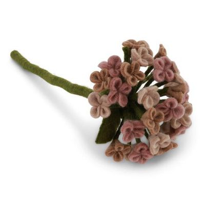 Hortensie groß rosa aus Filz von Gry & Sif - Filzdeko, Filzblume, Sommerdeko