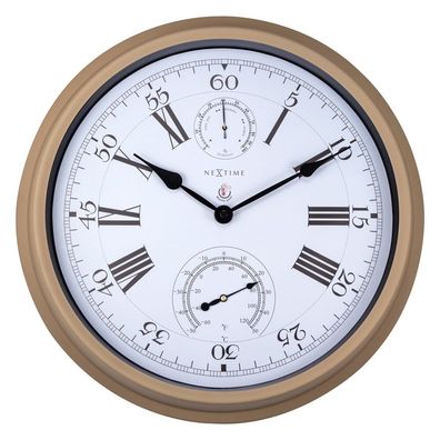 NeXtime - 4305BR - Wanduhr - 40,5cm - braun - Hyacinth