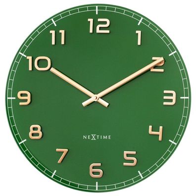 NeXtime - 3314GC - Wanduhr - 40cm - grün - Classy Medium