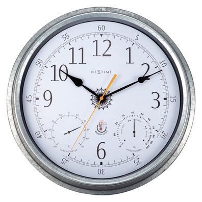 NeXtime - 4304GA - Wanduhr - 40,5cm - silber - Tulip