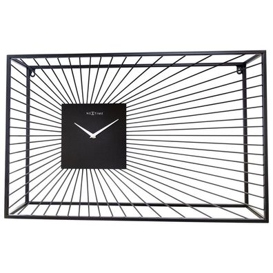 NeXtime - 3301ZW - Wanduhr - 70x45cm - schwarz - Vasco