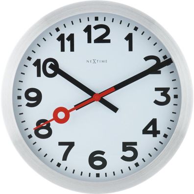 NeXtime - 3999AR - Wanduhr - 35cm - silber - Station