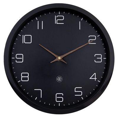nXt - 7373ZW - Wanduhr - 30cm - schwarz - ECO
