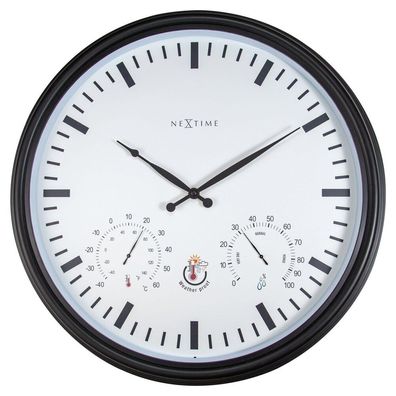 NeXtime - 4306ZW - Wanduhr - 50,5cm - schwarz - Sunflower