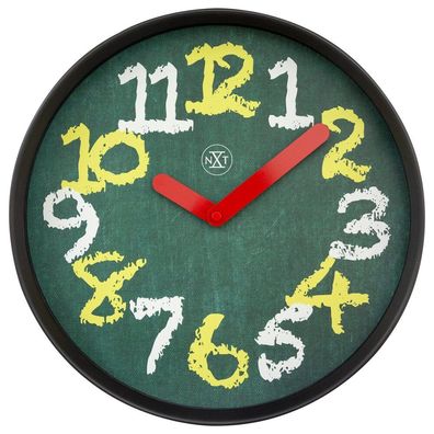 nXt - 7365GN - Wanduhr - 30cm - schwarz - Chalkboard