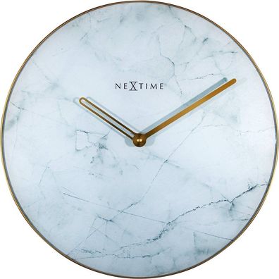 NeXtime - 8189WI - Wanduhr - 40cm - weiß - Marble