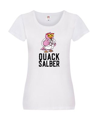 Quacksalber | witzige Ente | Comic | Arzt | Ärztin Damen Shirt Weiß