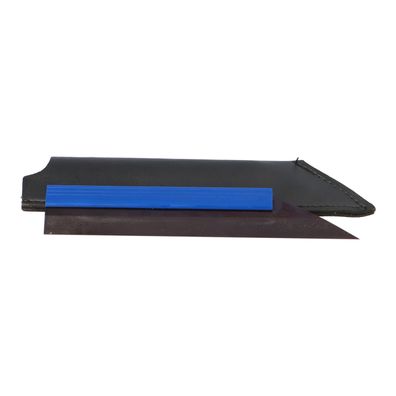 Präzisions-Haarlineal Stahl brüniert 150mm im Kunstlederetui