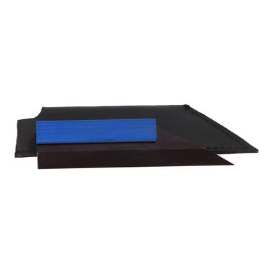 Präzisions-Haarlineal Stahl brüniert 100mm im Kunstlederetui