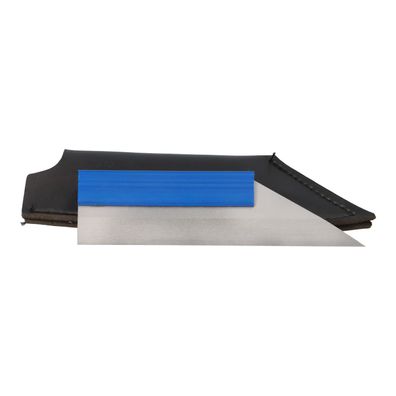 Haarlineal Rostfreier Stahl mattiert 100mm im Kunstlederetui