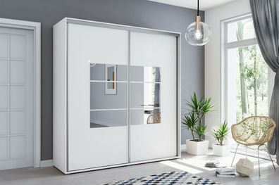 FurMeb24 Schiebetürenschrank A2 100×215/245×62 cm - mit Spiegel