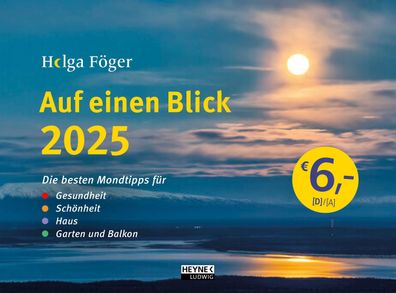 HEYNE 23941 Bildkalender Auf einem Blick - Mondkalender, 29,5 x 22 cm