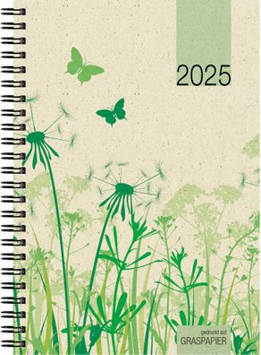 Zettler 602504 Spiralbuchkalender - 1 Woche / 2 Seiten, 14 x 20 cm