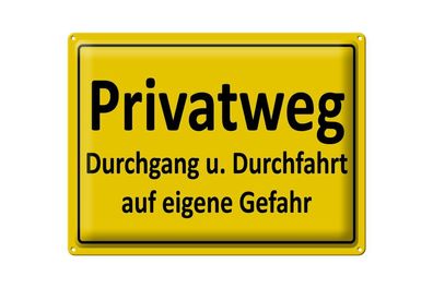 Blechschild 40 x 30 cm Privatweg