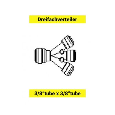 Dreifachverteiler für Schlauch 3/8