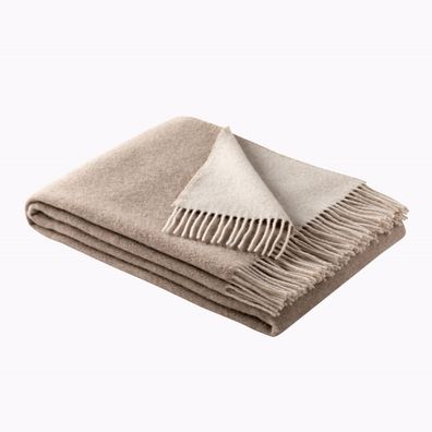 Estella Wohndecke Wolldecke 100% Schurwolle 135x195 cm Eric natur 8621-230